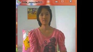 thai student on webcam